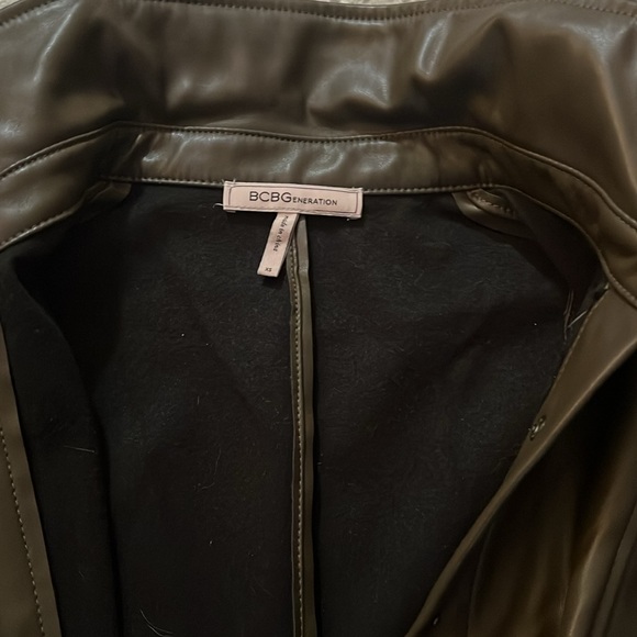 brown espresso faux leather romper in pristine condition size xs - Picture 3 of 5